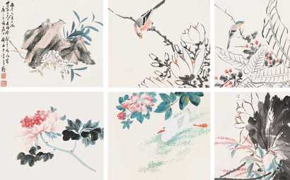 李育 花鸟 册页（十开）